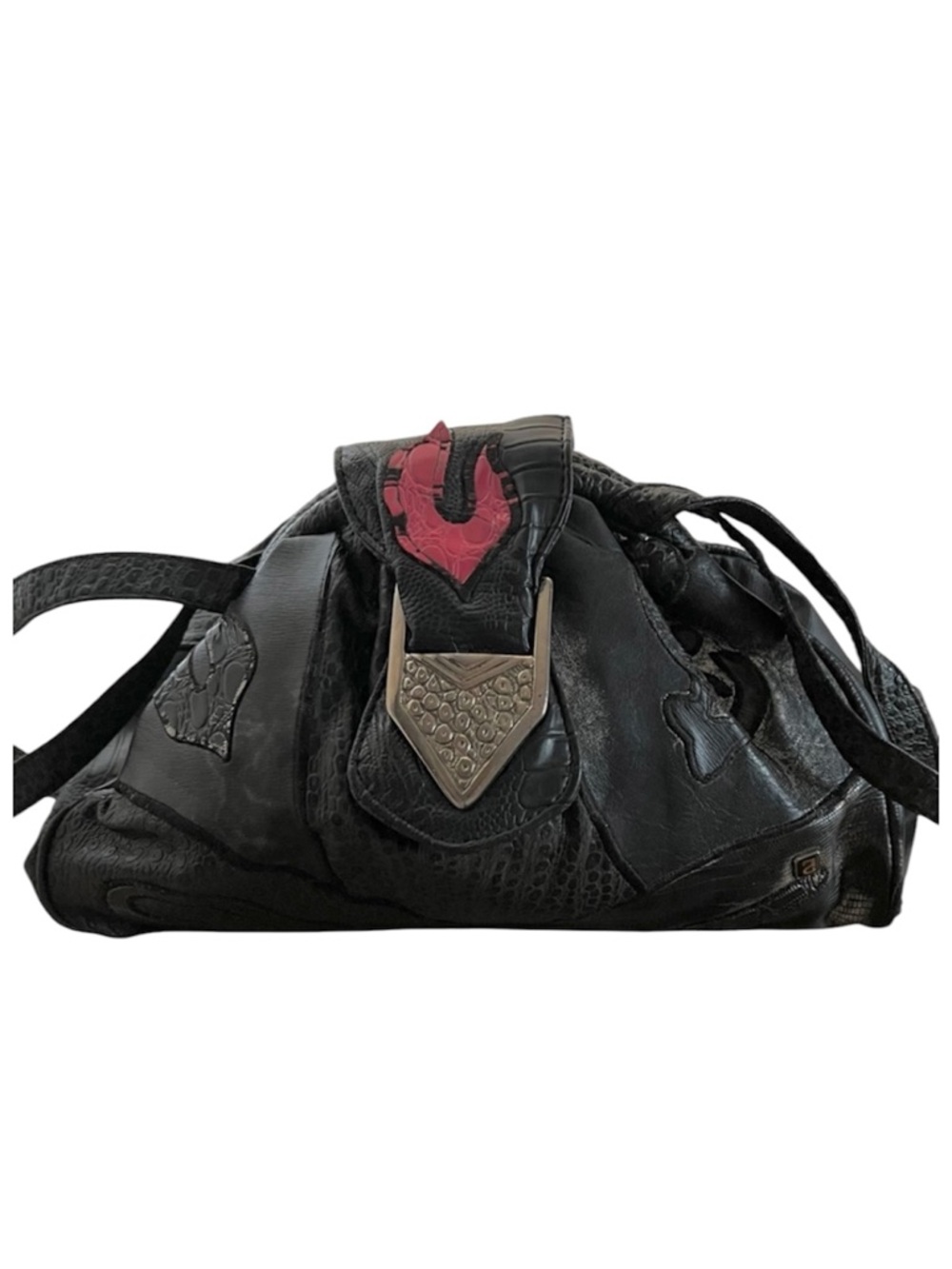 Vintage Nas Leather Bag Western Black